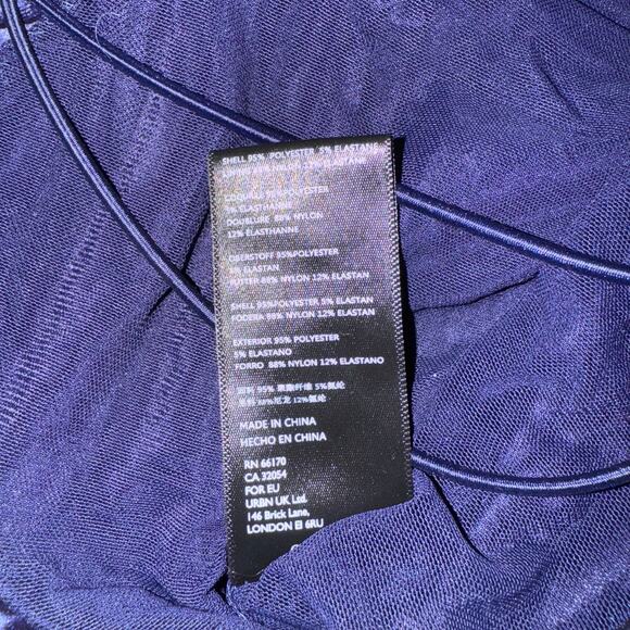 Urban Outfitters Purple Velvet Ruched Crop Top Size M Y2K Party Tank - Picture 4 of 5